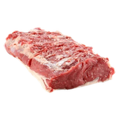 Bife de chorizo entero sobre fondo blanco